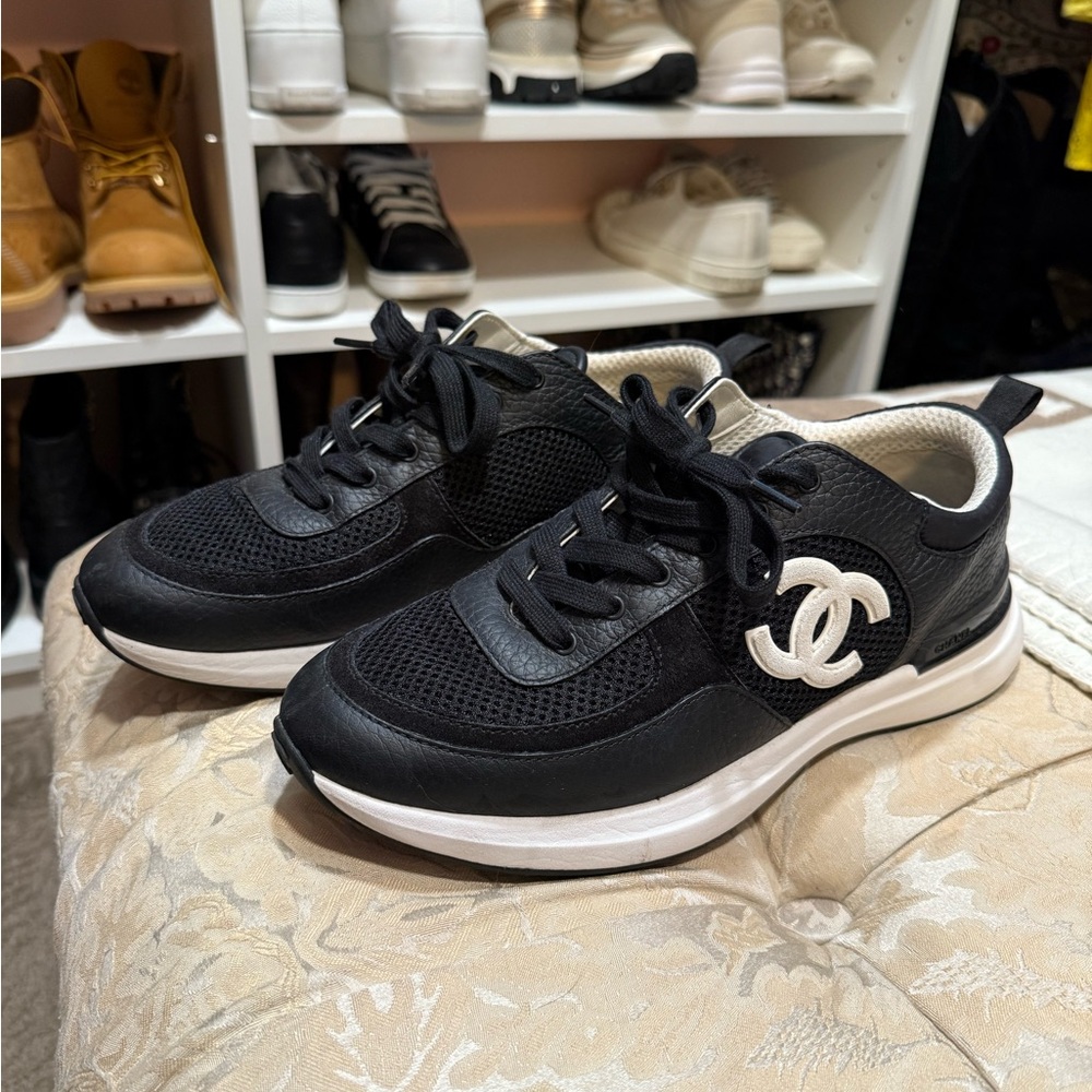 Chanel Black Sneakers